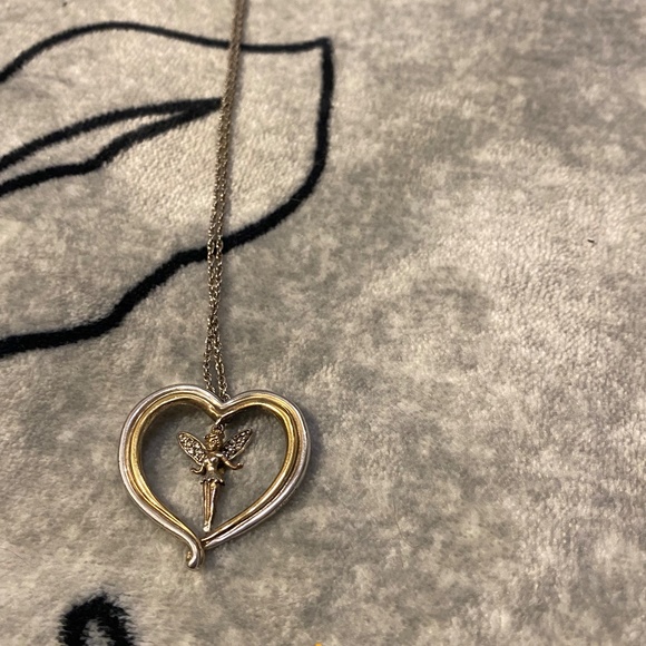 GWP Bradford Exchange 24K-gold plating Tinker Bell necklace w/ Believe Engraving - Picture 5 of 10